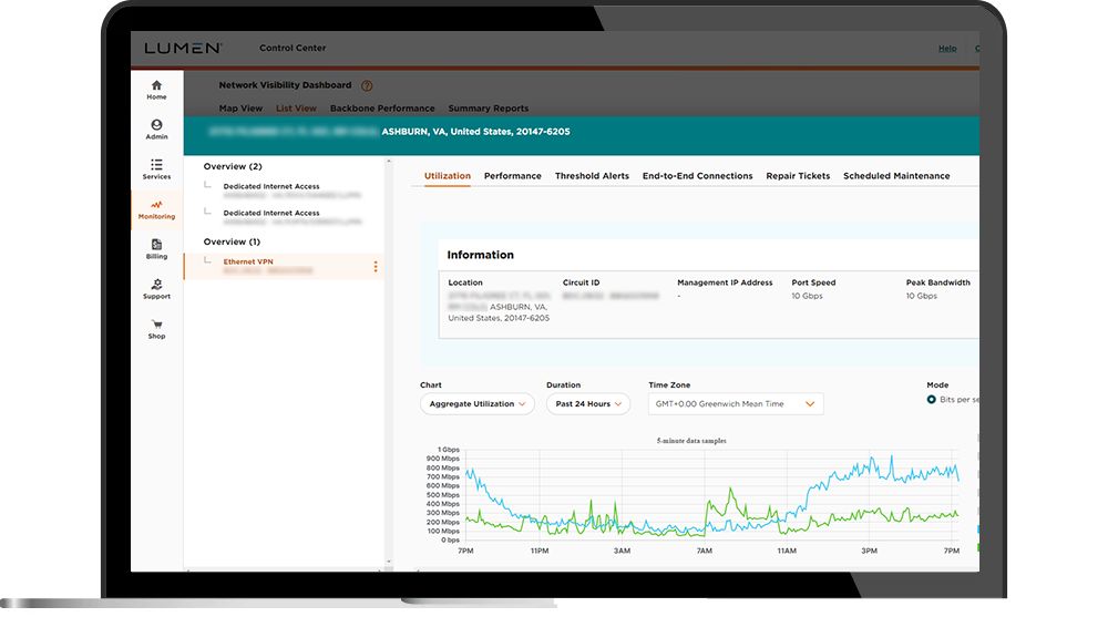 Close up of a laptop screen open to a Lumen page for a reporting dashboard