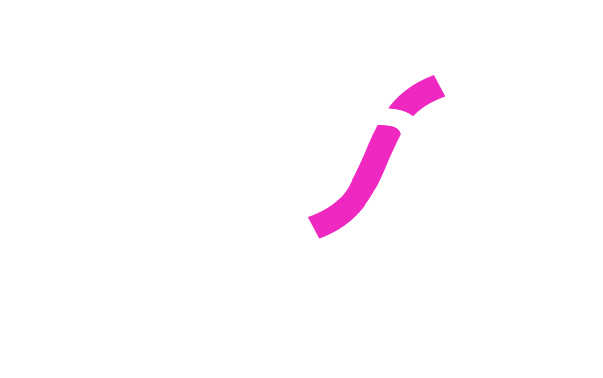 Logo for Cirion with white text and a pink line through the middle