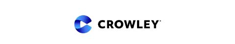 Black and blue Crowley text logo.