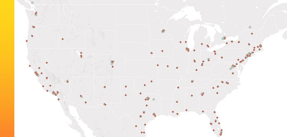 A map of our datacenters