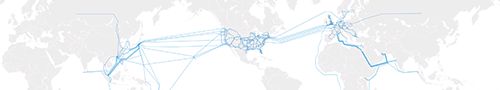 Illustration of Lumen global network of edge market nodes