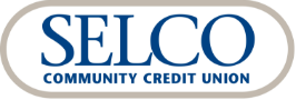 Company logo of oval surrounding SELCO Community Credit Union in text