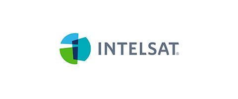 Company logo spelling out Intelsat with graphical letter I inside stylized circle. 