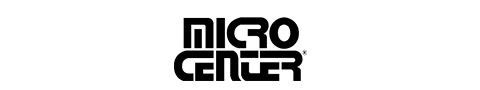 Micro Center logo written in black rounded text.