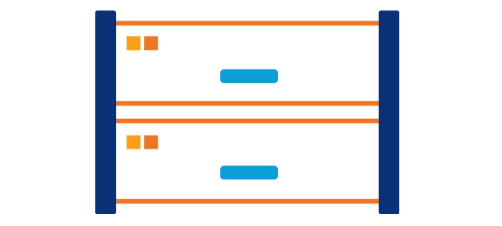 Illustration of a server stack 