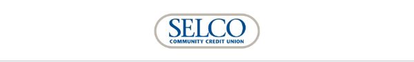 Blue and grey SELCO Community Credit Union text logo.