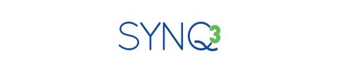 SYNQ3 green and navy text logo.