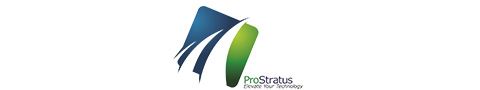 ProStratus green and blue text logo