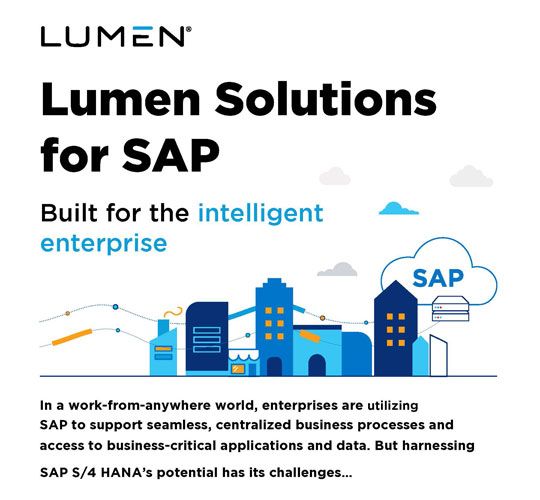 Screen shot of the infographic – Lumen Solutions for SAP – Build for the intelligent enterprise 