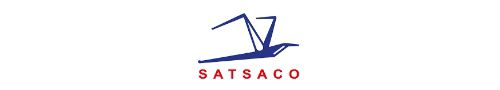 Satsaco logo with stylized bird image over company name Satsaco in block capital letters.