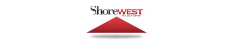 Shorewest black and red text logo.