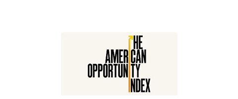 American Opportunity Indexと綴られた、スタックされたテキストのロゴ